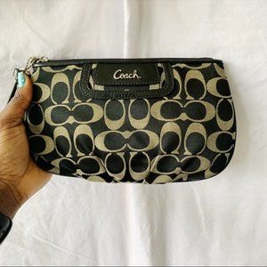 Coach Signature Sateen Large Wristlet